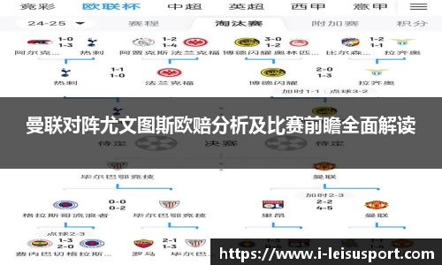 曼联对阵尤文图斯欧赔分析及比赛前瞻全面解读